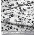 thumbnail image 3 of Soimoi Rayon Fabric Chair,Palm Tree & Yacht Beach Print Fabric by Yard 56 Inch Wide, 3 of 3
