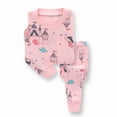 thumbnail image 3 of Mercatoo Girls Cotton Long Sleeve Paj𝐚mas Sets, Toddler Baby C𝐚stle Princess Pattern T-Shirts Tops Pants Casual 𝐏js, 3 of 3