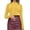 Yellow, variant on Long Sleeve Knit Pullover Sweater Top With Button Detail Soft Comfortable Casual Crewneck Blouse For Everyday Wear