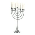 thumbnail image 4 of Modern Solid Metal Judaica Hanukkah Menorah 9 Branched Candelabra, Gold Finish Large, 4 of 11