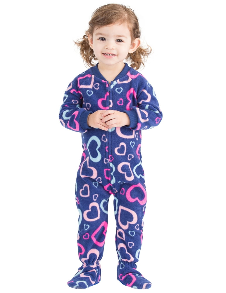 Footed Pajamas Footed Pajamas Hearts of Love Infant Fleece Onesie