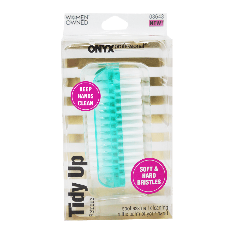 Onyx Professional Tidy Up DoubleSided Nail Brush, Manicure Cleaner