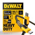 thumbnail image 1 of DEWALT Heavy Duty 100W USB C Cable, Jobsite 100 Watt USB C Cable, High Speed Type-C to Type-C, Fast, 1 of 9