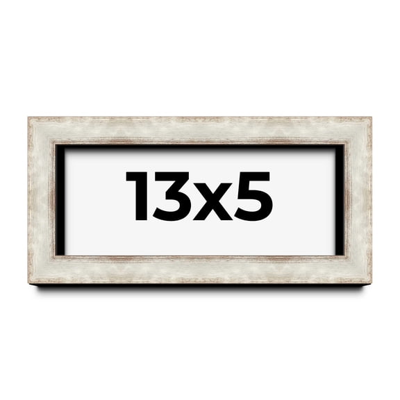 13x5 IN Shadow Box Frame Silver | 1.625 Inches Deep Real Wood Contemporary Shadowbox Display Frame