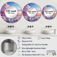 thumbnail image 4 of Designart "Transcendent Twilight The Candy Sky" Landscapes Round Mirror Wall Decor Traditional - Large Pink Round Bathroom Mirror - Round Mirror - 23" x 23", 4 of 6