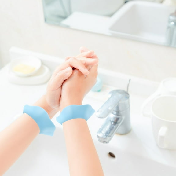 Hytrove Skin Care Wristband 3 Pairs Silicone Comfortable for Hand Washing 11.8x3.5x0.6in