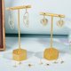thumbnail image 5 of 100 piezas/caja de accesorios para aretes chapados en oro de 18 quilates, con forma de lágrima, con bucle y 100 cierres de plástico., 5 of 7