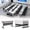 55.1"L-White, variant on Conference Room Table with Wheels Set of 8, 70.9" Folding Conference Meeting Training Tables for Office Classroom Dark Grey