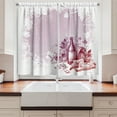 thumbnail image 2 of Ambesonne Wine Kitchen Curtains, Grunge Abstract Framework, 55"x39", Lilac and White, 2 of 3