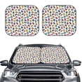thumbnail image 2 of Yiaed Colorful Numbers Print Car Front Windshield Sun Shade,Foldable Anti-UV Car Sunshade for Front Window for Most Vehicles-Large, 2 of 5