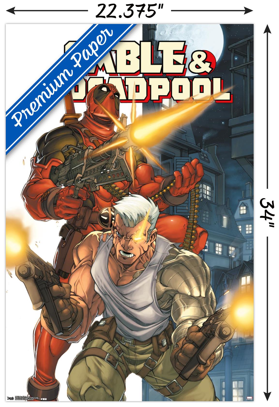 Marvel Comics Deadpool and Cable Wall Poster, 22.375" x 34"