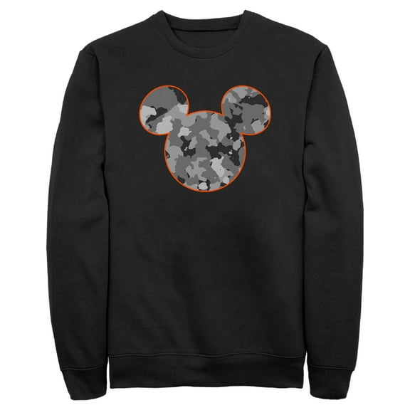 Men's Mickey & Friends Gray Camo Mickey Mouse Logo  Sweatshirt