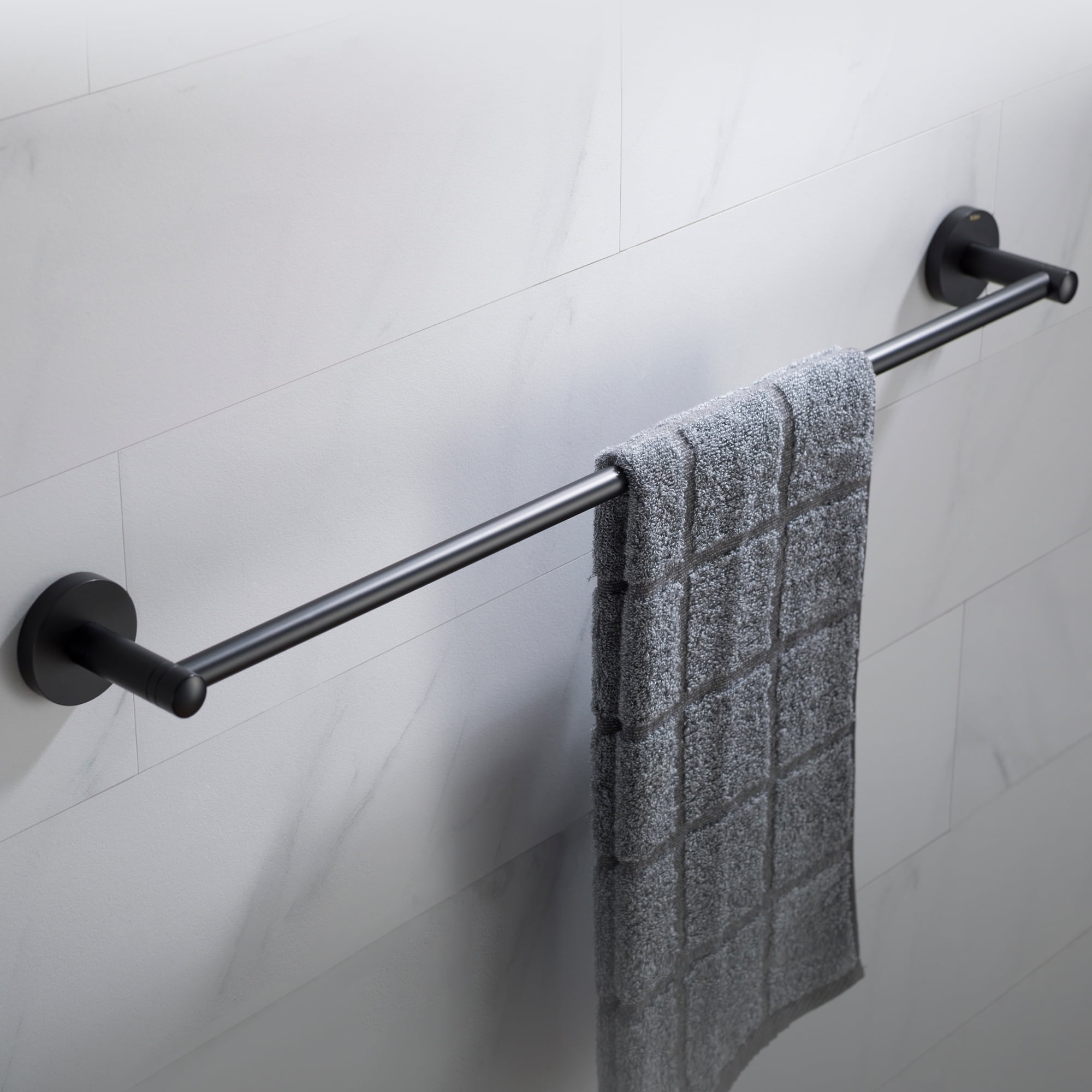 KRAUS Elie 24 inch Bathroom Towel  Bar  Matte Black Finish 