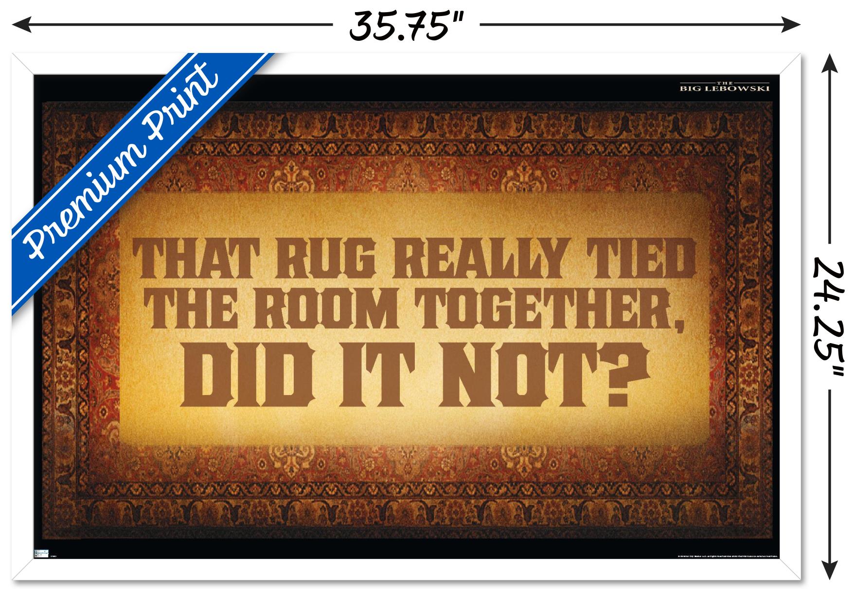 The Big Lebowski - The Rug Wall Poster, 22.375" x 34", Framed