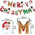 thumbnail image 4 of CSChome Christmas Flag 1 Set Christmas Banner Flag Fine Workmanship Merry Christmas Cake Topper for Holiday Decoration, 4 of 6