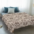 thumbnail image 4 of Brown Flowers Blanket Soft Cozy Warm Throw Blanket for Couch, Plush Fuzzy Flannel Fleece Blankets for Sofa, Vintage Country Abstract Floral Patterned Bed Blankets Lightweight Gifts for Women, 50"x60", 4 of 9