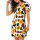 thumbnail image 2 of Disketp Sunflower Cow para Camisón Corto de Manga Corta para Mujeres, Camisón Cómodo con Escote Redondo, Bonito y Confortable, 2 of 6