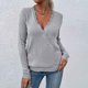 thumbnail image 5 of Gibobby Sueter para mujer invierno punto Cárdigan de suéter de encaje con cuello en V suelto de otoño invierno para mujer(Gris,M), 5 of 5