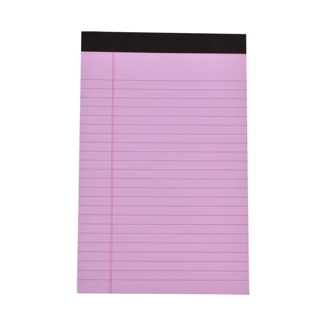 Colored Lined Note Pads, College Ruled Notebook, Thickened Tearable Writing Pad, 80Gsm Portable Memo Pad, Multi-Color Note Book for Note Taking Office Recording, 5X8 Inch 1 Piece,Purple
