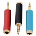 thumbnail image 2 of Adaptador de audio de 3,5 vueltas y 6,5 mm de cobre para auriculares, micrófono, altavoz, cable puente, micrófono, guitarra, caja eléctrica, toma para tocadiscos (3 piezas), 2 of 5