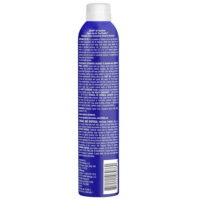 does ozium get rid of cigarette smell Ozium Air Freshener Eliminates Smoke & Malodors 8oz Spray (6 Pack)