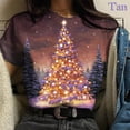 thumbnail image 1 of Camiseta navideña para mujer, camisetas de manga corta con cuello redondo 3d para niñas, moda de Corea, camisetas de Navidad para mujer, ropa de gran tamaño para mujer 2024, 1 of 5