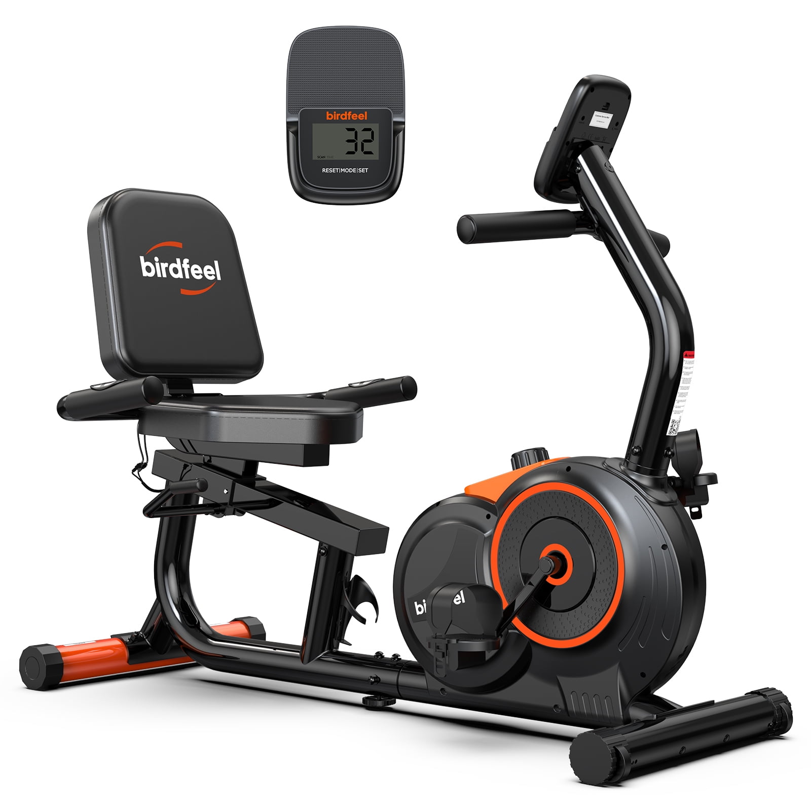 HASIMAN Recumbent Exercise Bicycles for Adults Seniors Sit Down Stationary Bicycle 16 Level Adjustable Magnetic Resistance Indoor Cycling Exercise Bike 350 lbs Capacity