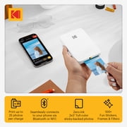 Kodak Step Slim Mobile Color Instant Photo Printer 2x3” (White), Compatible with iOS and Android