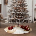thumbnail image 5 of Daiia Christmas Snowman Gift Drawing Merry Christmas Tree Skirt , Xmas Large Lace-up Tree Skirt, Santa Snowflakes Rustic Home Decorations New Year Party Farmhouse Decor-36", 5 of 7