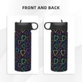thumbnail image 3 of Susaid Colored Hearts Print 18oz Sports Insulated Kettle Stainless Steel Water Bottle For Running, Hiking, Cycling, Climbing, 3 of 8