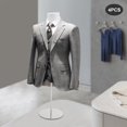 thumbnail image 4 of 4Pcs Male Mannequins Hollow Back Maniquin Body Half Maniquin Body Display Stand for Home, Clothing Stores, 4 of 24