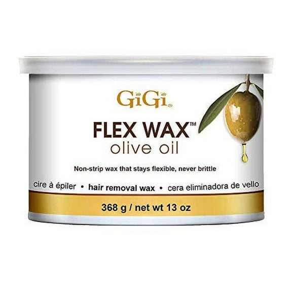 GiGi Olive Oil Flex Wax - Non-Strip Hair Removal Wax, 13 oz