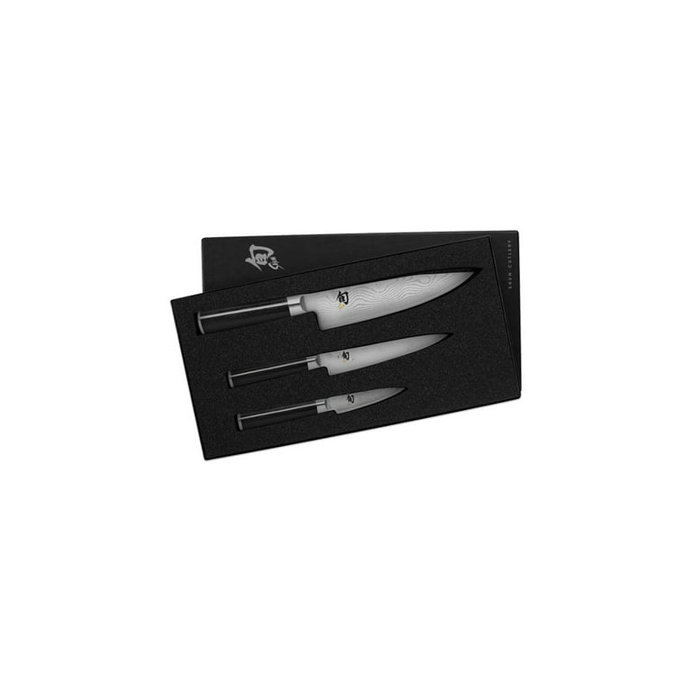 Shun Classic DMS300 3 Piece Starter Set - 3.5 Paring - 6 Utility - 8  Chef's Knife w/Gift/Storage Box