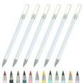 thumbnail image 1 of 6 Pcs Mechanical Sharpened Forever Pencils Set, White, 1 of 6