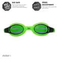 thumbnail image 2 of Gafas de natación TYR para niños, color ahumado/verde, para niños de 3 a 10 años, 2 of 8