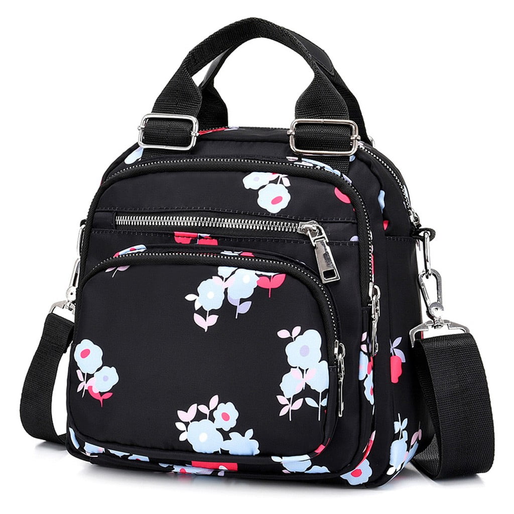 Fashion Women's Zipper MultiFunction Large Capacity Nylon Backpack Travel Bag