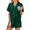 Dark Green, variant on Ekouaer Womens Pajamas Set Button Down Pjs Lounge Sets Short Sleeve Sleepwear Soft Loungewear Nigthwear
