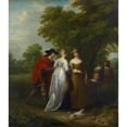 thumbnail image 3 of Jan Van Mieris 15x17 Black Modern Framed Museum Art Print Titled - Walk, 3 of 5