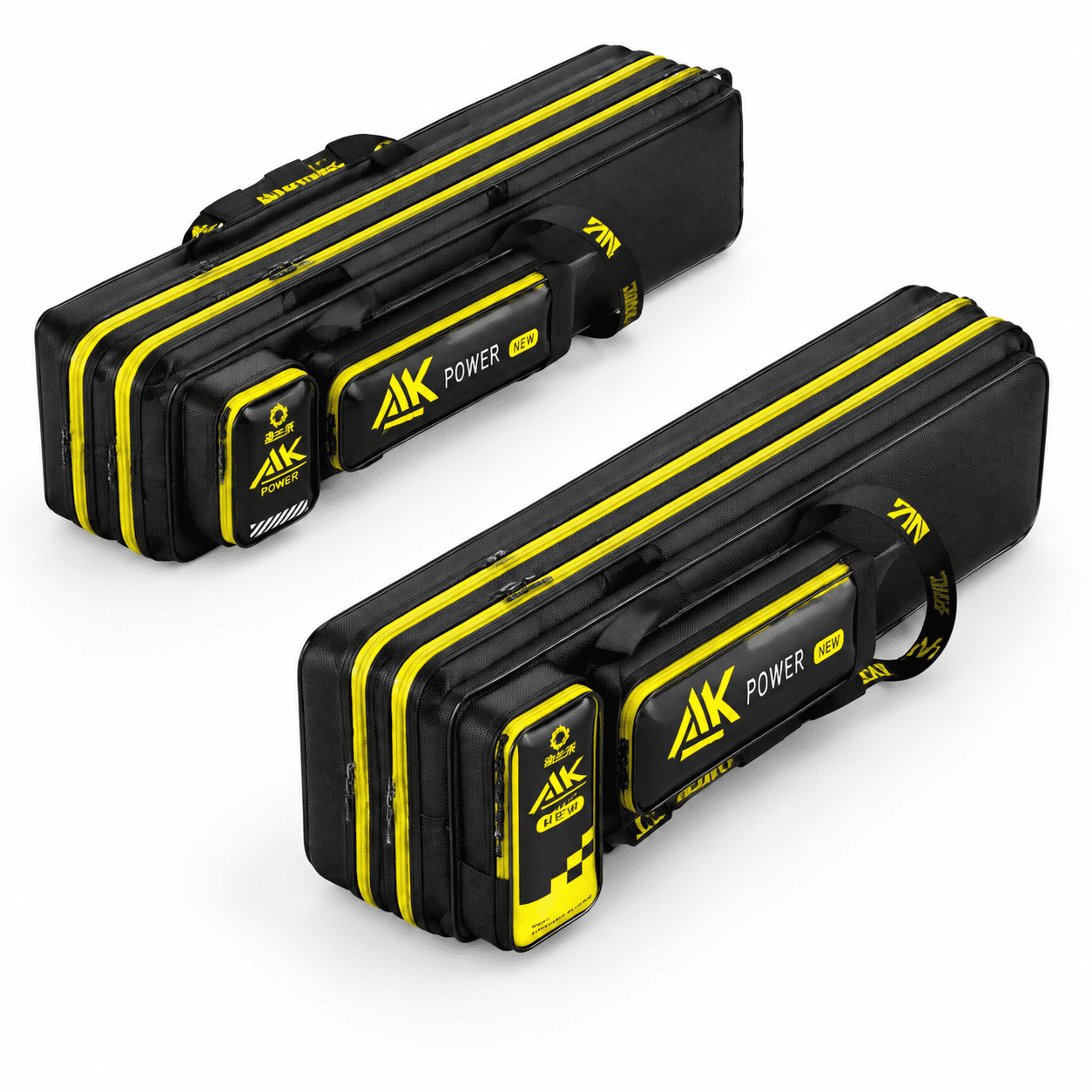 Black 51.18inch Quadruple – Layer Fishing Rod Case Large Capacity Organizer
