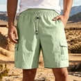 thumbnail image 4 of Jaunzuar Gym Shorts Men Elastic Waist Solid Color Running Shorts Summer Casual Beach Shorts with Pockets XXL, 4 of 9