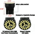thumbnail image 6 of 3157 LED Backup Reverse Light Bulb for Buick Rendezvous 2002-2007 6000K White 4014 18-SMD 2pcs, 6 of 6