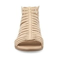 thumbnail image 6 of Journee Womens Delilah Gladiator Sliver Wedge Sandals, Widths Available, 6 of 8