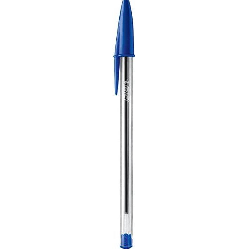 BIC Cristal Xtra Smooth Ballpoint Stick Pen Blue Ink 1mm Medium 24/Pack  MS241BE