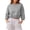 Gray, variant on Staron Women's Crop Tops Crew Neck 3/4 Sleeve Loose Casual Short Sweatshirt Lightweight Drop Shoulder Pullover Top Beige XXL