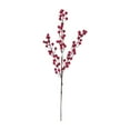 thumbnail image 2 of XJGHHSY 3 Pcs 21.6 inches Artificial Red Berry Stems,Holly Christmas Berries,Burgundy Berry Floral Christmas Tree Decoration for Festival,Holiday Crafts,Home Decor,Red, 2 of 8