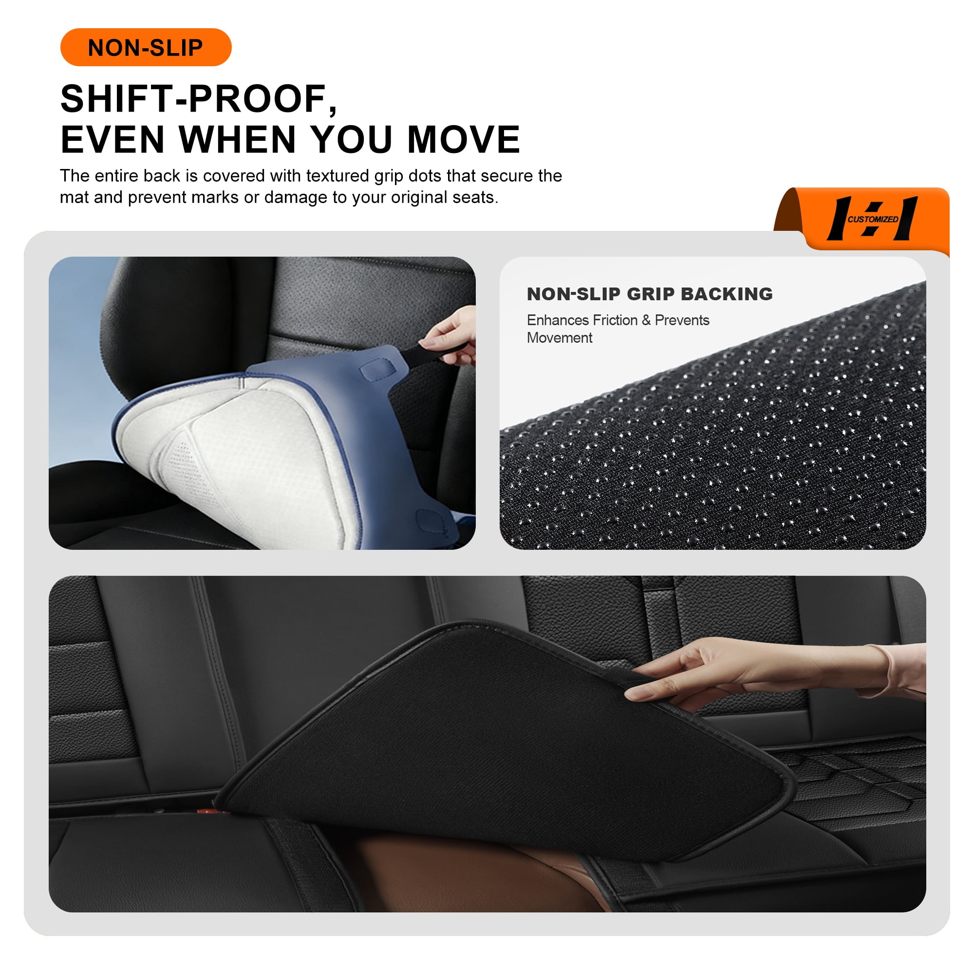 Car Seat Cover for Infiniti Q70 2014-2019 Premium Leather Seat Covers with Lumbar Support,Waterproof Auto Protectors Cushions Black,Full Set(2 Row 5 Seats)