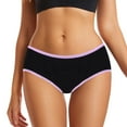 thumbnail image 2 of Braguitas menstruales impermeables de cintura alta para mujer - Talla grande, nailon/spandex, protección fisiológica - Tallas S-XL, 2 of 3
