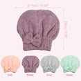 thumbnail image 2 of Diamond Shape Hair Drying Towel Dry Cap Lightweight Strong Absorbent for After Bath Drying Hair Purple, 2 of 7