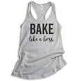 thumbnail image 1 of Bake Like A Boss Tank Top, Ladies Racerback Tank Top, Girl Boss Tank, Baking Tank, Silver Gray, Medium, 1 of 3