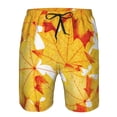 thumbnail image 3 of Goofa Autumn Maple Leaves Printed Mens Swim Trunks Summer Quick Dry Short Beach Swimwear Bathing Suits-Small, 3 of 9